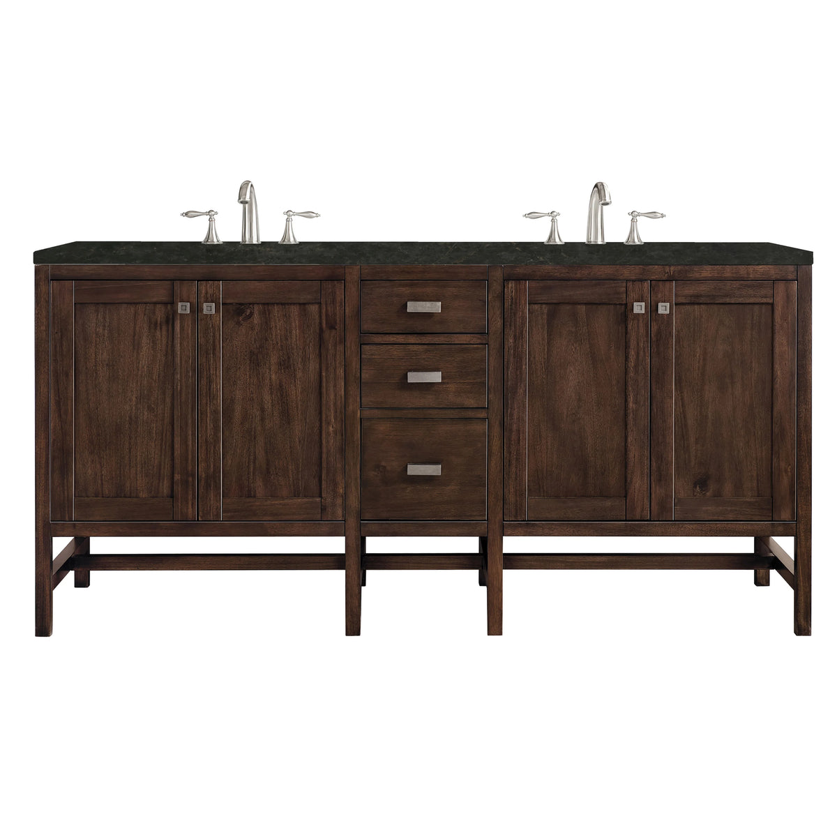 Addison 72" Double Vanity, Mid-Century Acacia, w/ 3 CM Phantome Eclos Top