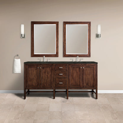 Addison 72" Double Vanity, Mid-Century Acacia, w/ 3 CM Phantome Eclos Top, view 2
