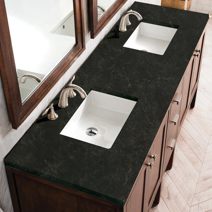 Addison 72" Double Vanity, Mid-Century Acacia, w/ 3 CM Phantome Eclos Top, view 4