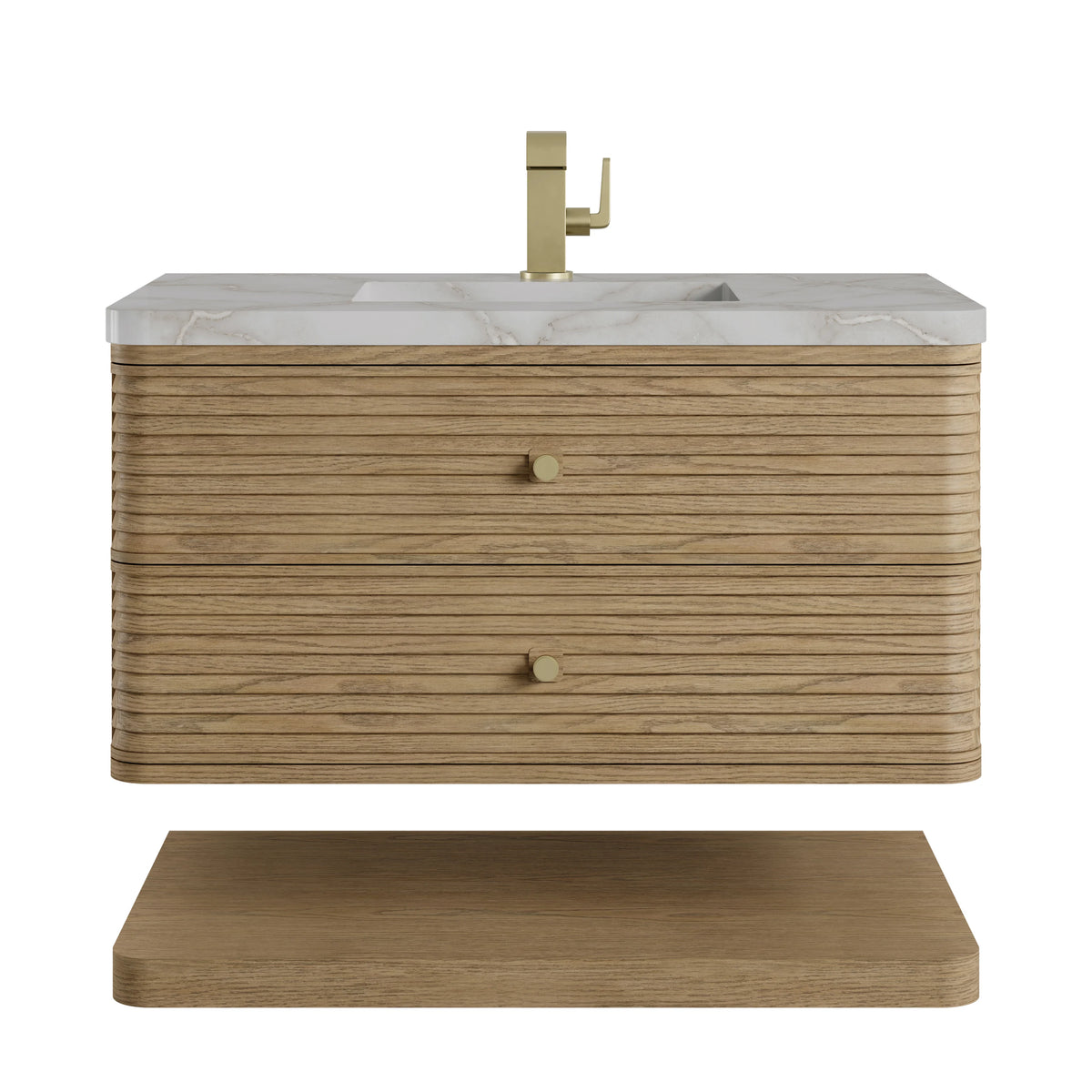 Allamari 36" Single Vanity, Dune Mist w/ Single Hole 3 CM Victorian Silver Silestone Top