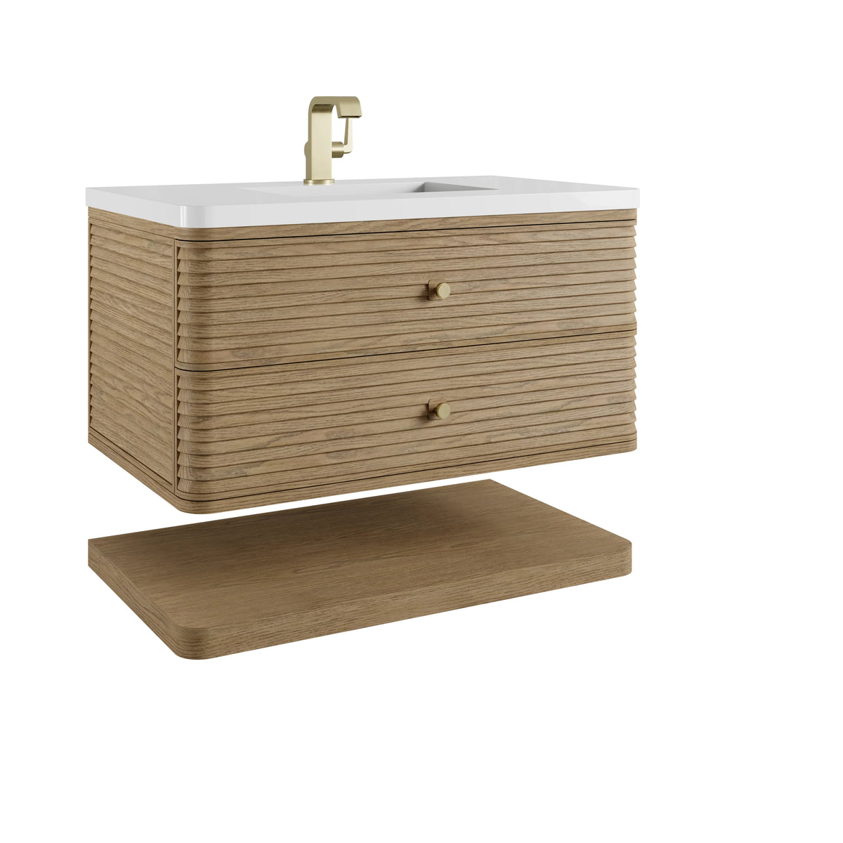 Allamari 36" Single Vanity, Dune Mist w/ Single Hole 3 CM White Zeus Silestone Top, view 14