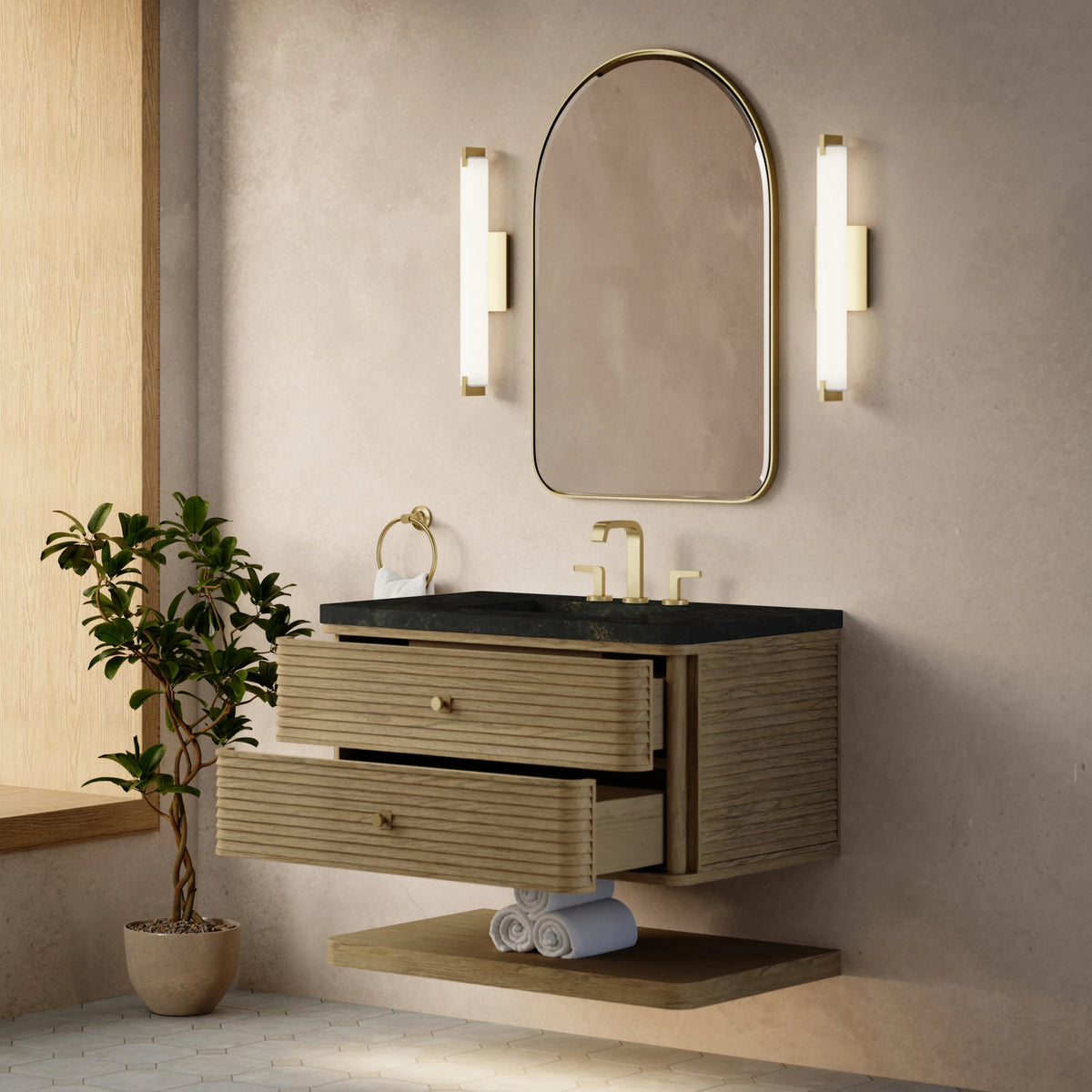 Allamari 36" Single Vanity, Dune Mist w/ 3 CM Phantome Eclos Top, view 5