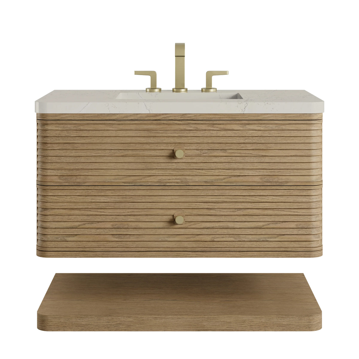 Allamari 36" Single Vanity, Dune Mist w/ 3 CM Siberian Silestone Top