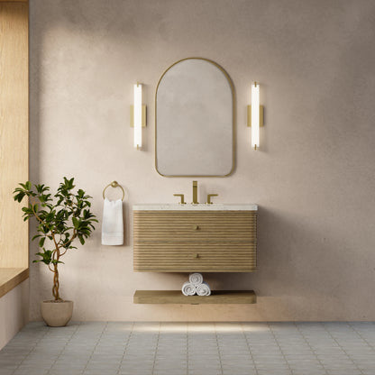Allamari 36" Single Vanity, Dune Mist w/ 3 CM Siberian Silestone Top, view 3