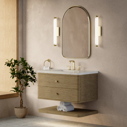 Allamari 36" Single Vanity, Dune Mist w/ 3 CM Siberian Silestone Top, view 4