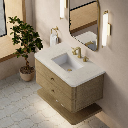 Allamari 36" Single Vanity, Dune Mist w/ 3 CM Siberian Silestone Top, view 7