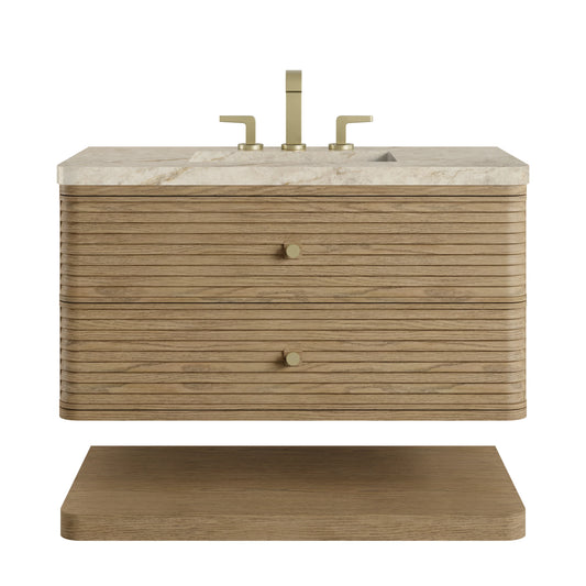 Allamari 36" Single Vanity, Dune Mist w/ 3 CM Tajnar Eclos Top