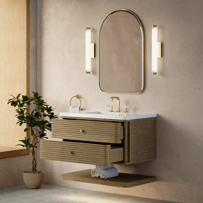 Allamari 36" Single Vanity, Dune Mist w/ 3 CM White Zeus Silestone Top, view 8