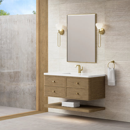Allamari 48" Single Vanity, Dune Mist w/ Single Hole 3 CM White Zeus Silestone Top, view 7