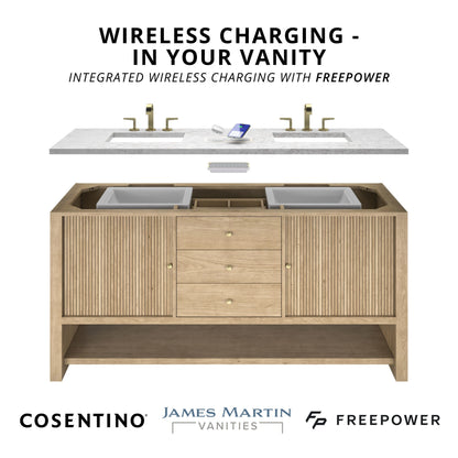 Allamari 48" Single Vanity, Dune Mist w/ 3 CM Tajnar Eclos Top w/FreePower Wireless Charger, view 18