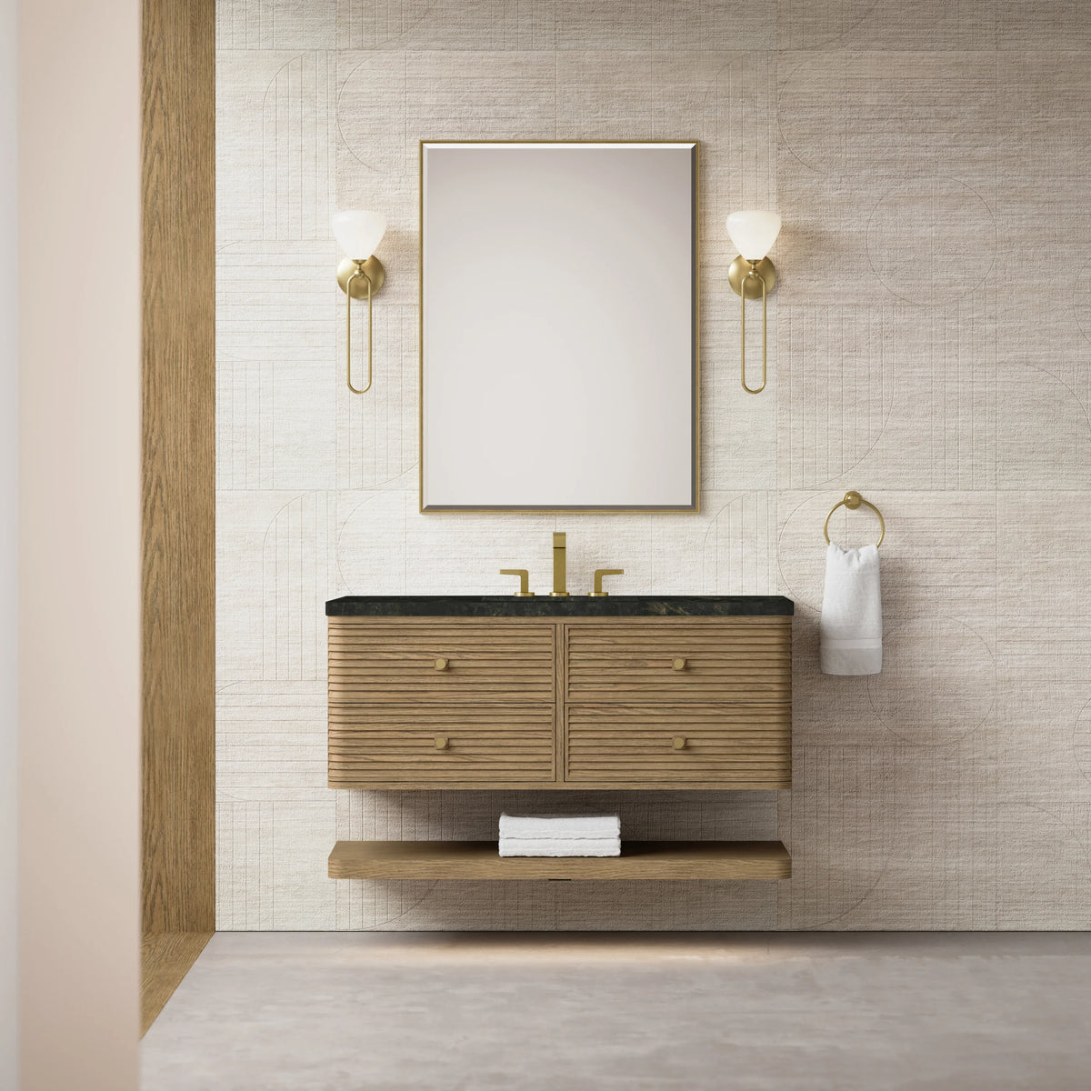 Allamari 48" Single Vanity, Dune Mist w/ 3 CM Phantome Eclos Top, view 3