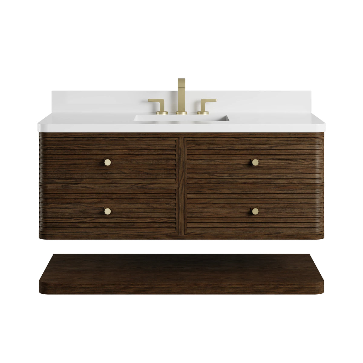 Allamari 48" Single Vanity, Sable w/ 3 CM White Zeus Silestone Top, view 2
