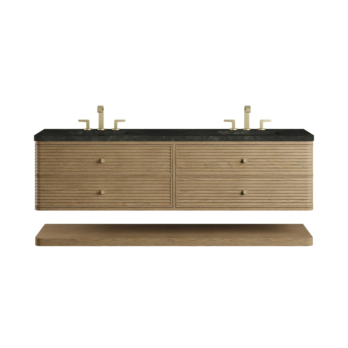 Allamari 72" Double Vanity, Dune Mist w/ 3 CM Phantome Eclos Top