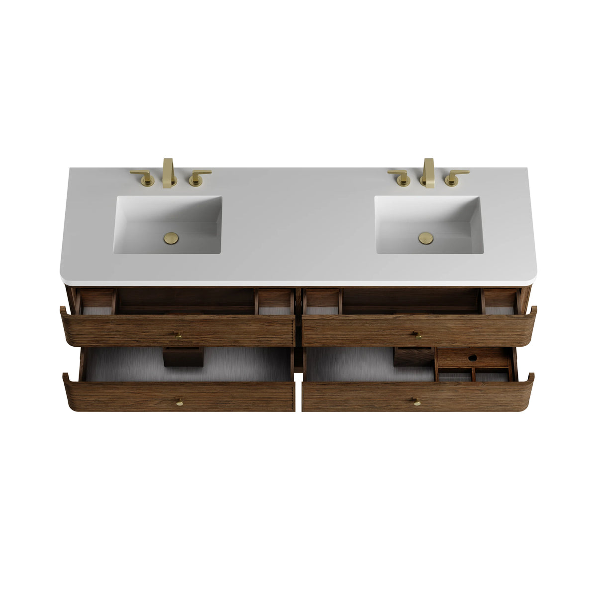 Allamari 72" Double Vanity, Sable w/ 3 CM White Zeus Silestone Top, view 19