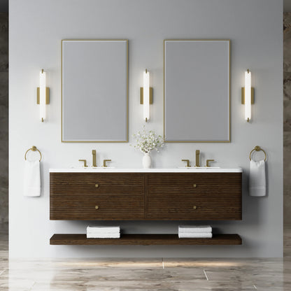 Allamari 72" Double Vanity, Sable w/ 3 CM White Zeus Silestone Top, view 4