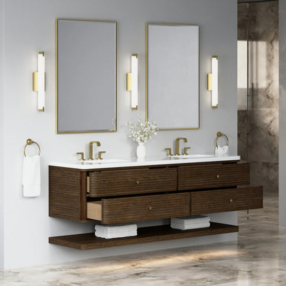 Allamari 72" Double Vanity, Sable w/ 3 CM White Zeus Silestone Top, view 8