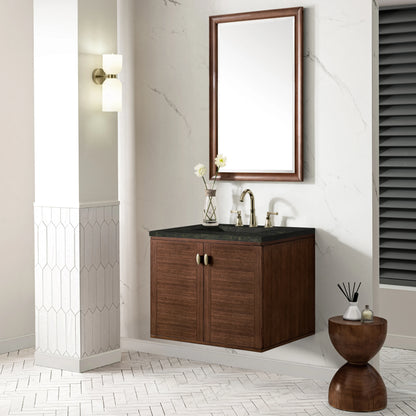 Amberly 30" Single Vanity, Mid-Century Walnut, w/ 3 CM Phantome Eclos Top, view 8