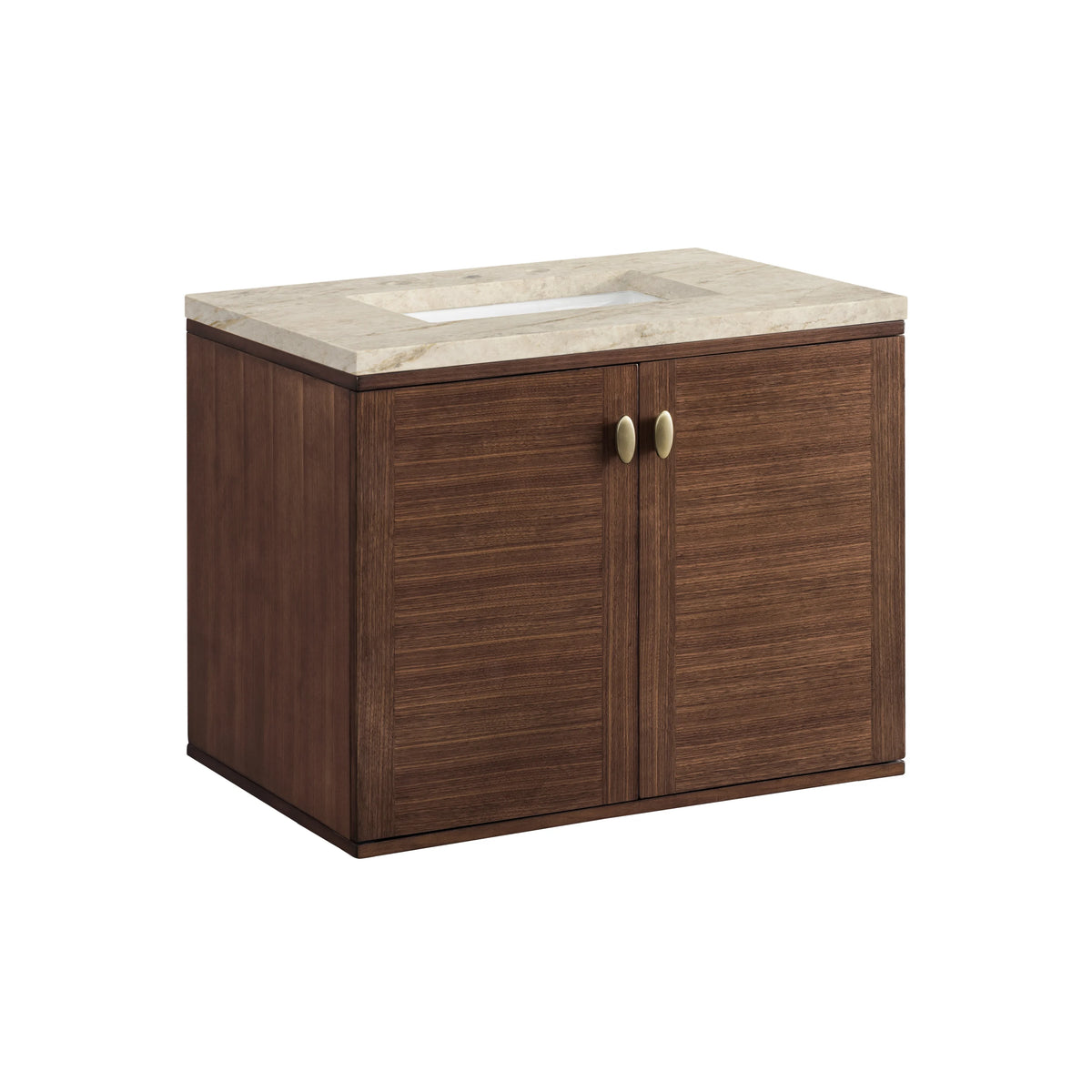 Amberly 30" Single Vanity, Mid-Century Walnut, w/ 3 CM Tajnar Eclos Top, view 17