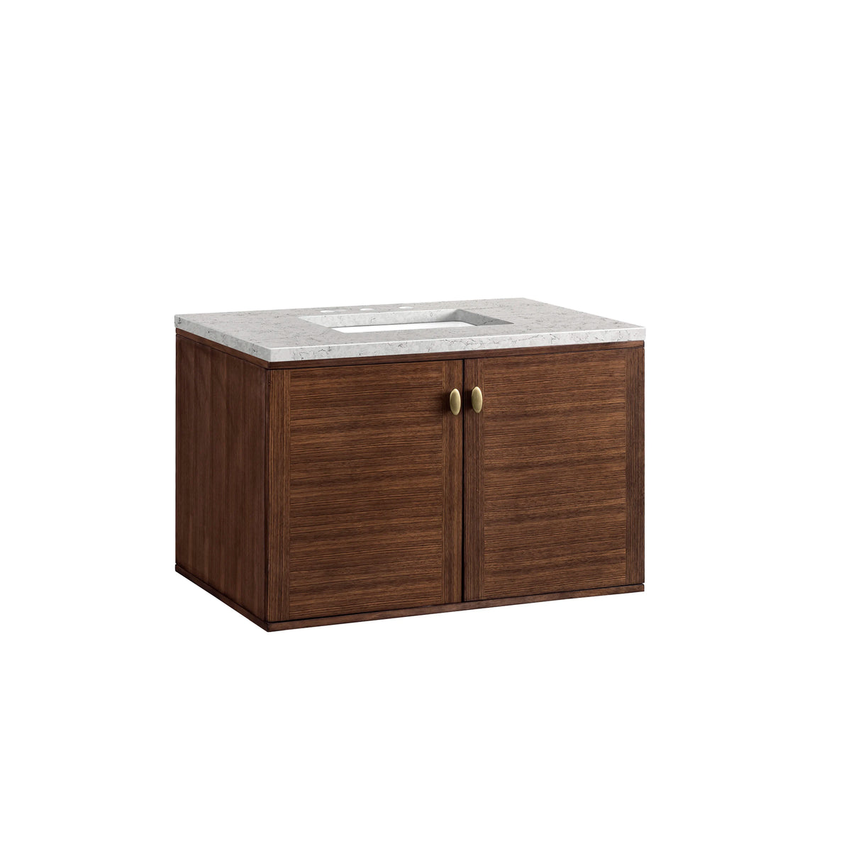 Amberly 36" Single Vanity, Mid-Century Walnut w/ 3 CM Eternal Jasmine Pearl Top, view 18