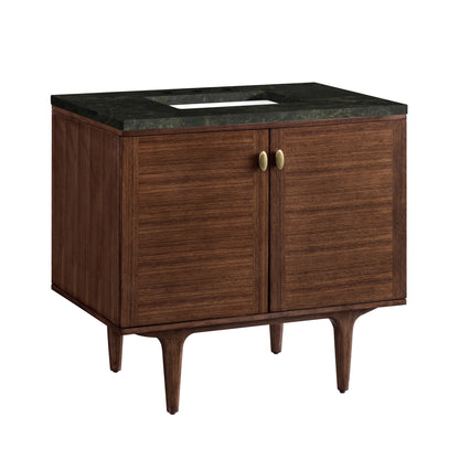 Amberly 36" Single Vanity, Mid-Century Walnut, w/ 3 CM Phantome Eclos Top, view 17