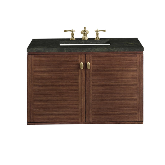 Amberly 36" Single Vanity, Mid-Century Walnut, w/ 3 CM Phantome Eclos Top, view 2