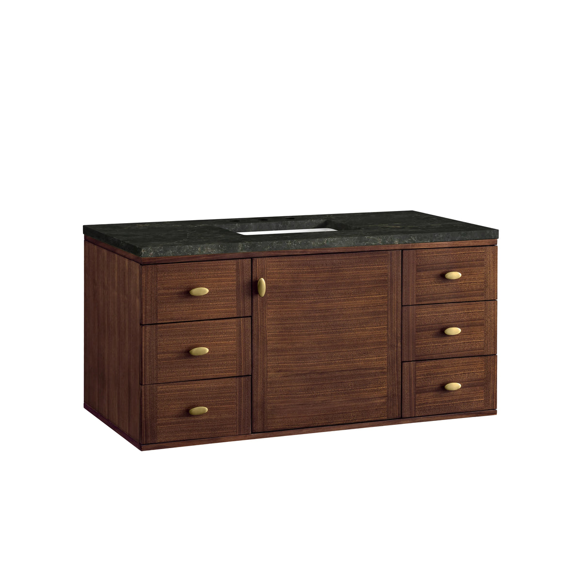 Amberly 48" Single Vanity, Mid-Century Walnut, w/ 3 CM Phantome Eclos Top, view 18