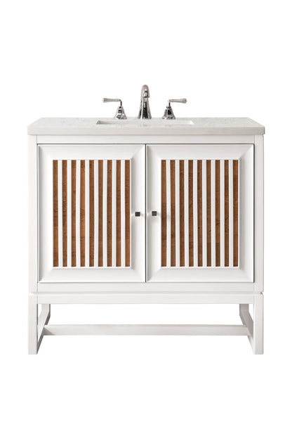 Renovate for Less Atlanta Athens 30" Single Vanity, Glossy White w/ 3 CM Carrara White Top