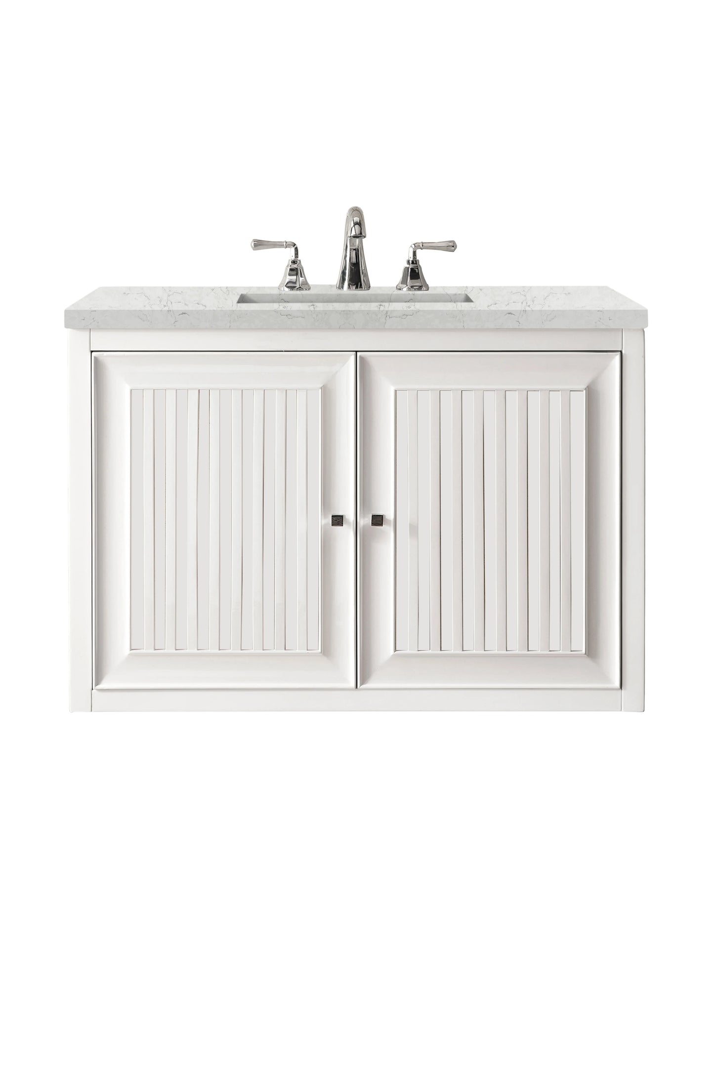Renovate for Less Atlanta Athens 30" Single Vanity, Glossy White w/ 3 CM Eternal Jasmine Pearl Silestone Top, view 2