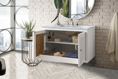 Renovate for Less Atlanta Athens 36" Single Vanity, Glossy White w/ 3 CM Carrara White Top, view 9