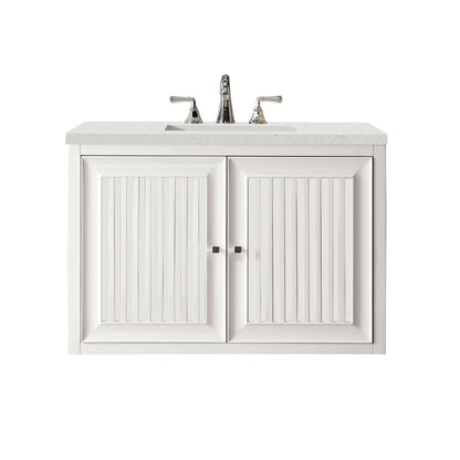 Renovate for Less Atlanta Athens 36" Single Vanity, Glossy White w/ 3 CM Lime Delight Silestone Top, view 2