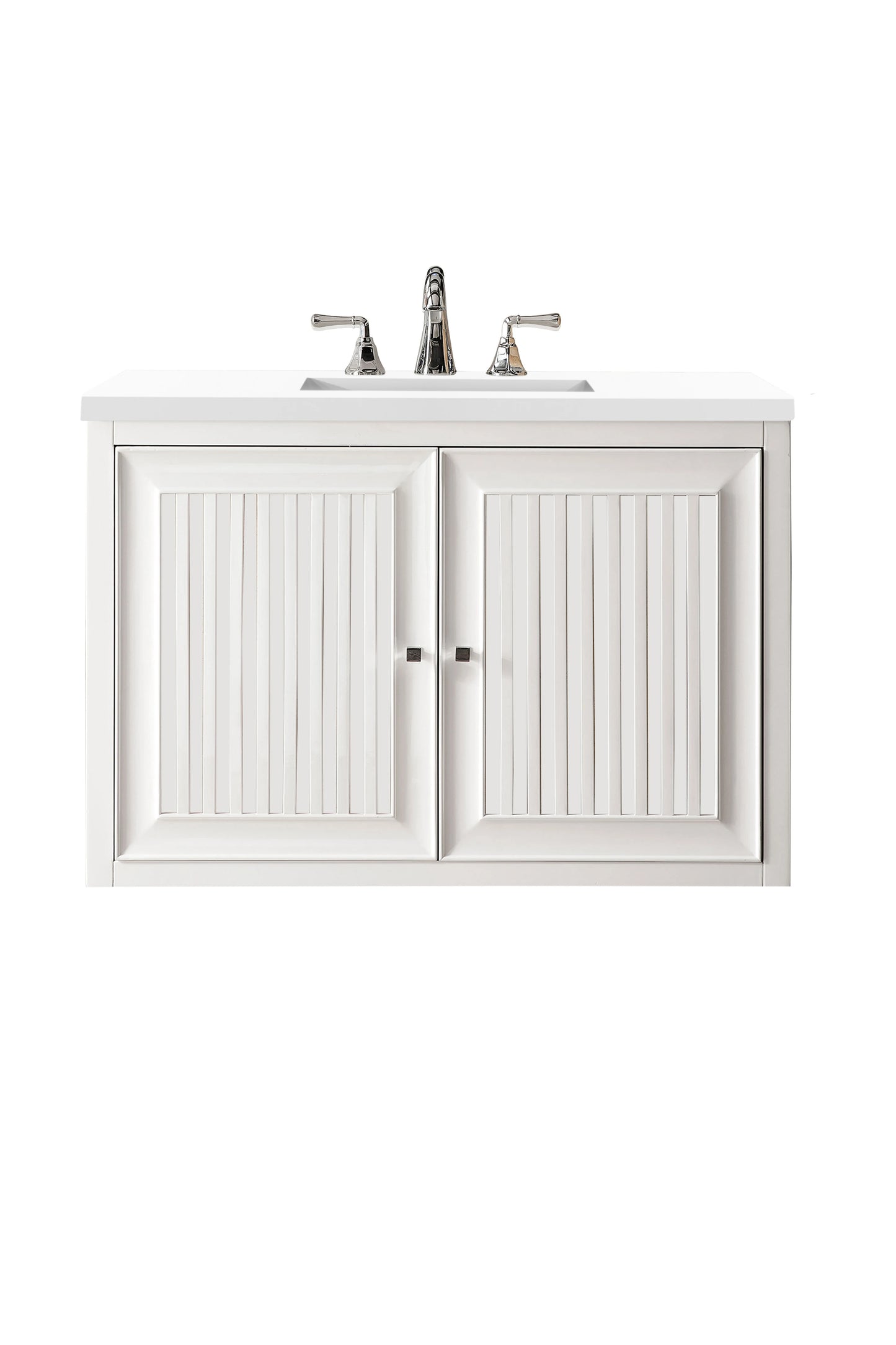 Renovate for Less Atlanta Athens 36" Single Vanity, Glossy White w/ 3 CM White Zeus Silestone Top, view 2