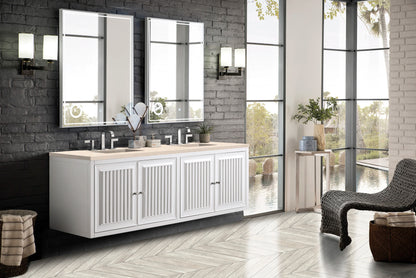 Renovate for Less Atlanta Athens 72" Double Vanity, Glossy White w/ 3 CM Eternal Marfil Top, view 8