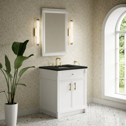 Bellshire 30" Single Vanity, Bright White w/ 3 CM Phantome Eclos Top, view 4