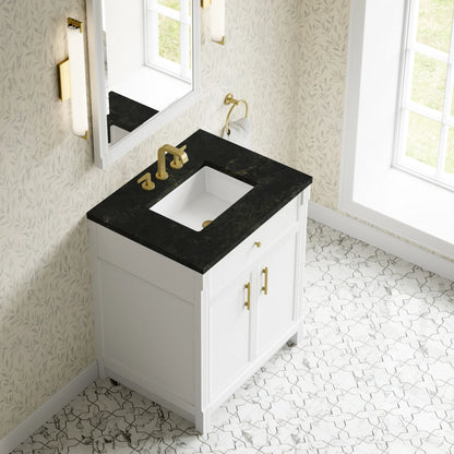 Bellshire 30" Single Vanity, Bright White w/ 3 CM Phantome Eclos Top, view 7