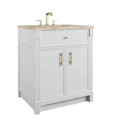 Bellshire 30" Single Vanity, Bright White w/ 3 CM Tajnar Eclos Top, view 10