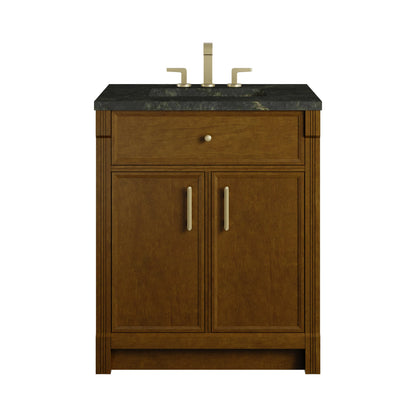 Bellshire 30" Single Vanity, Honey Oak w/ 3 CM Phantome Eclos Top