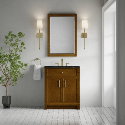 Bellshire 30" Single Vanity, Honey Oak w/ 3 CM Phantome Eclos Top, view 3