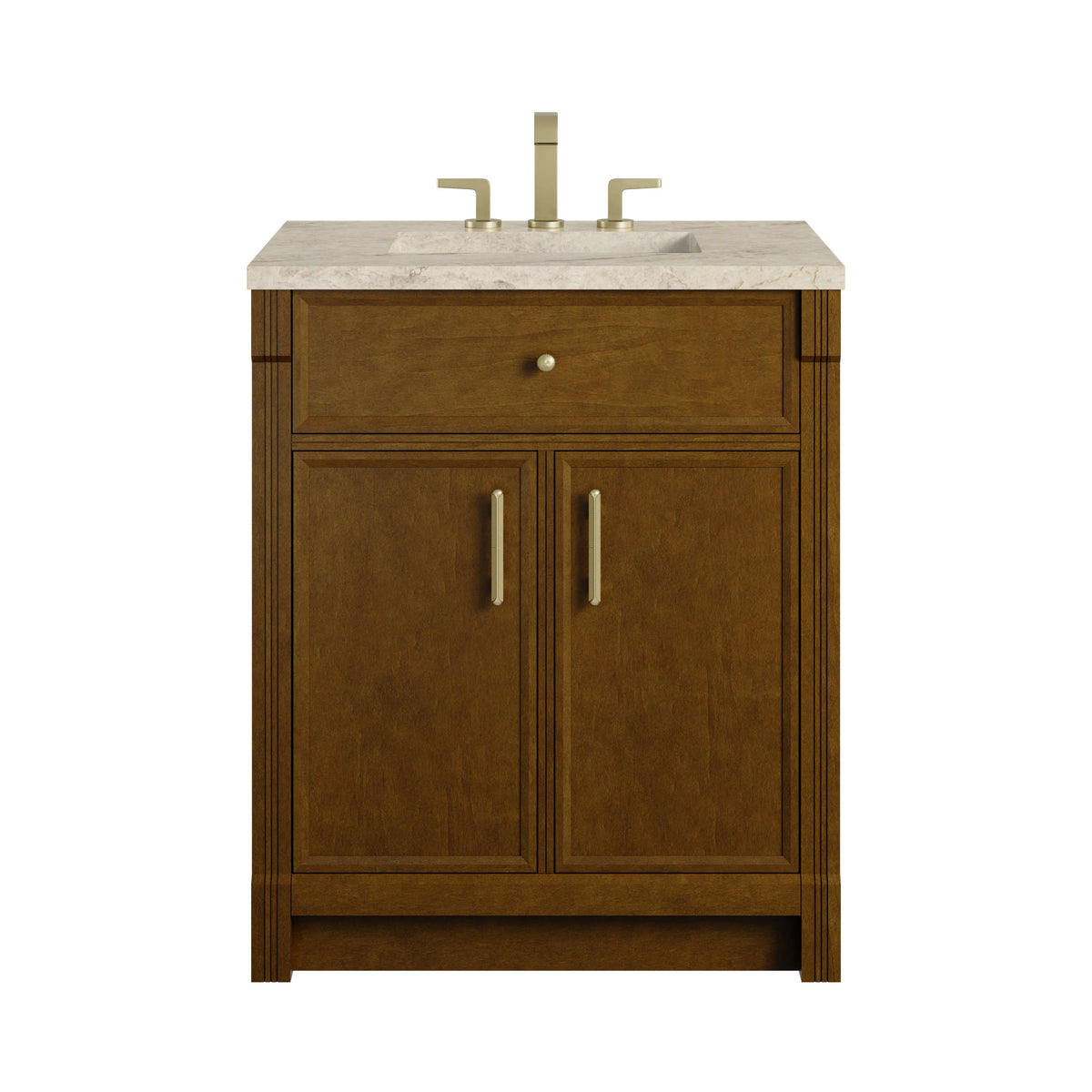 Bellshire 30" Single Vanity, Honey Oak w/ 3 CM Tajnar Eclos Top