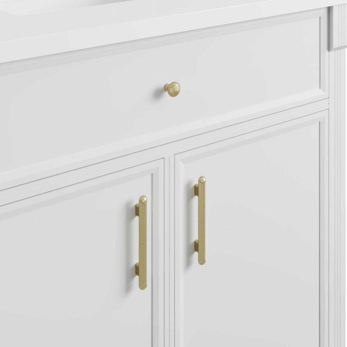 Bellshire 36" Single Vanity, Bright White w/ 3 CM Lime Delight Silestone Top, view 11