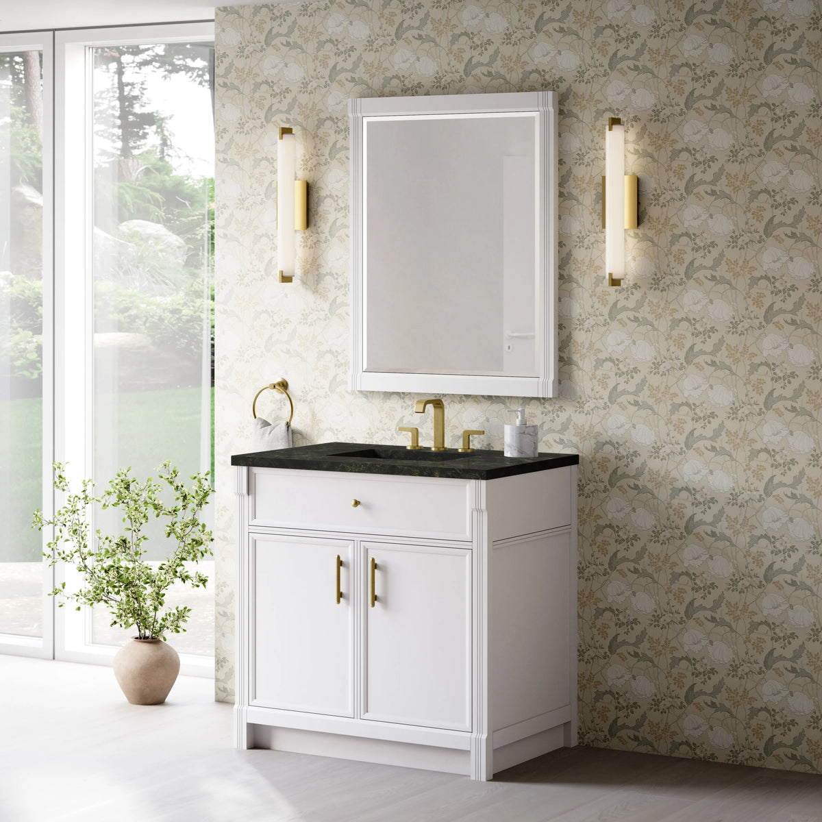 Bellshire 36" Single Vanity, Bright White w/ 3 CM Phantome Eclos Top, view 4