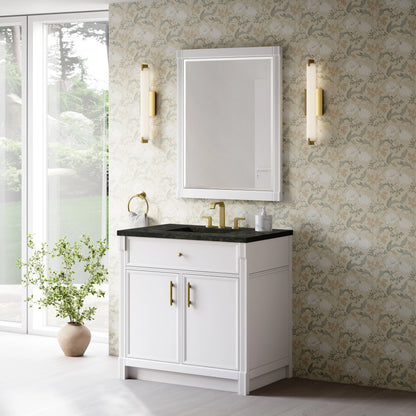 Bellshire 36" Single Vanity, Bright White w/ 3 CM Phantome Eclos Top, view 4