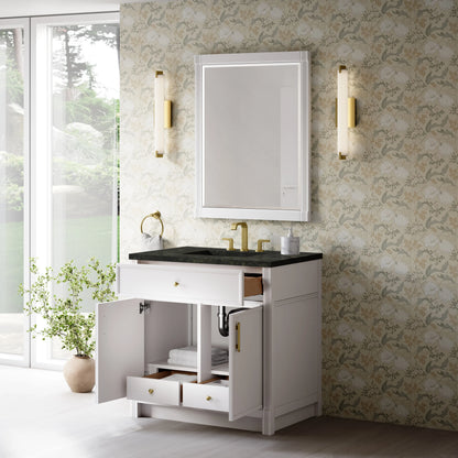Bellshire 36" Single Vanity, Bright White w/ 3 CM Phantome Eclos Top, view 5