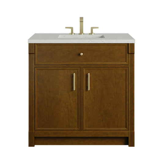 Bellshire 36" Single Vanity, Honey Oak w/ 3 CM Lime Delight Silestone Top