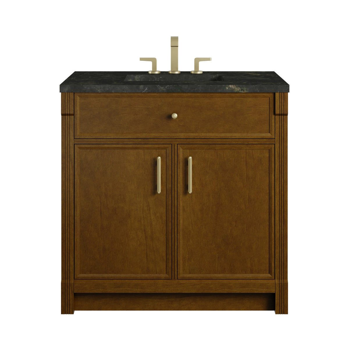 Bellshire 36" Single Vanity, Honey Oak w/ 3 CM Phantome Eclos Top