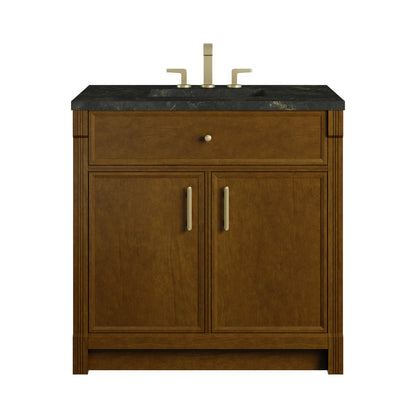Bellshire 36" Single Vanity, Honey Oak w/ 3 CM Phantome Eclos Top