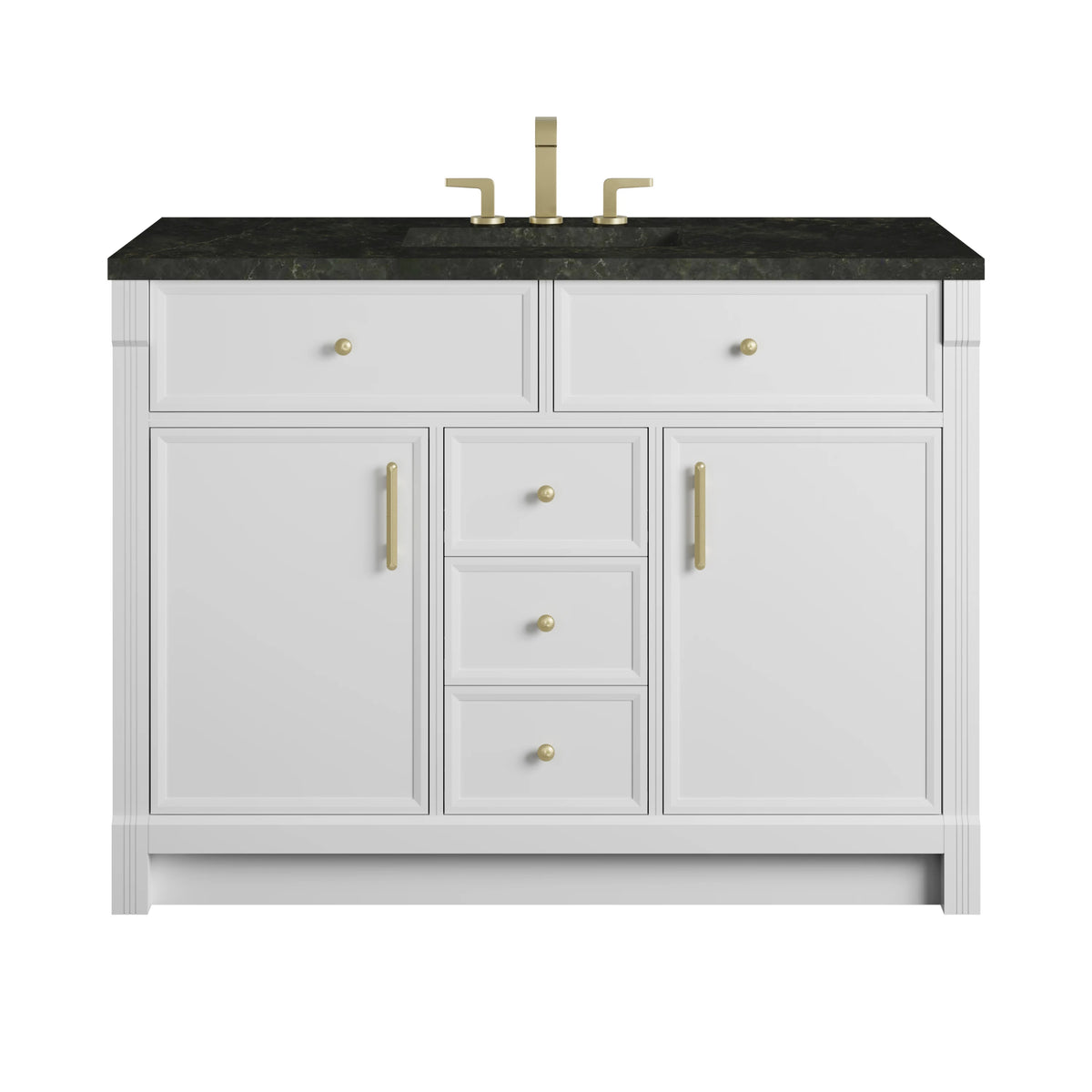 Bellshire 48" Single Vanity, Bright White w/ 3 CM Phantome Eclos Top