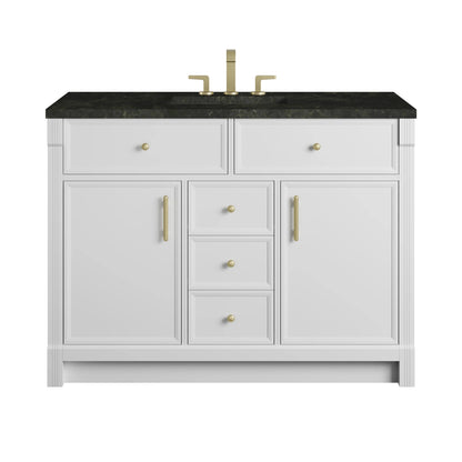 Bellshire 48" Single Vanity, Bright White w/ 3 CM Phantome Eclos Top