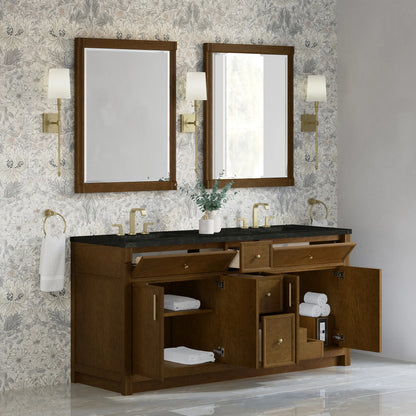 Bellshire 72" Double Vanity, Honey Oak w/ 3 CM Phantome Eclos Top, view 5