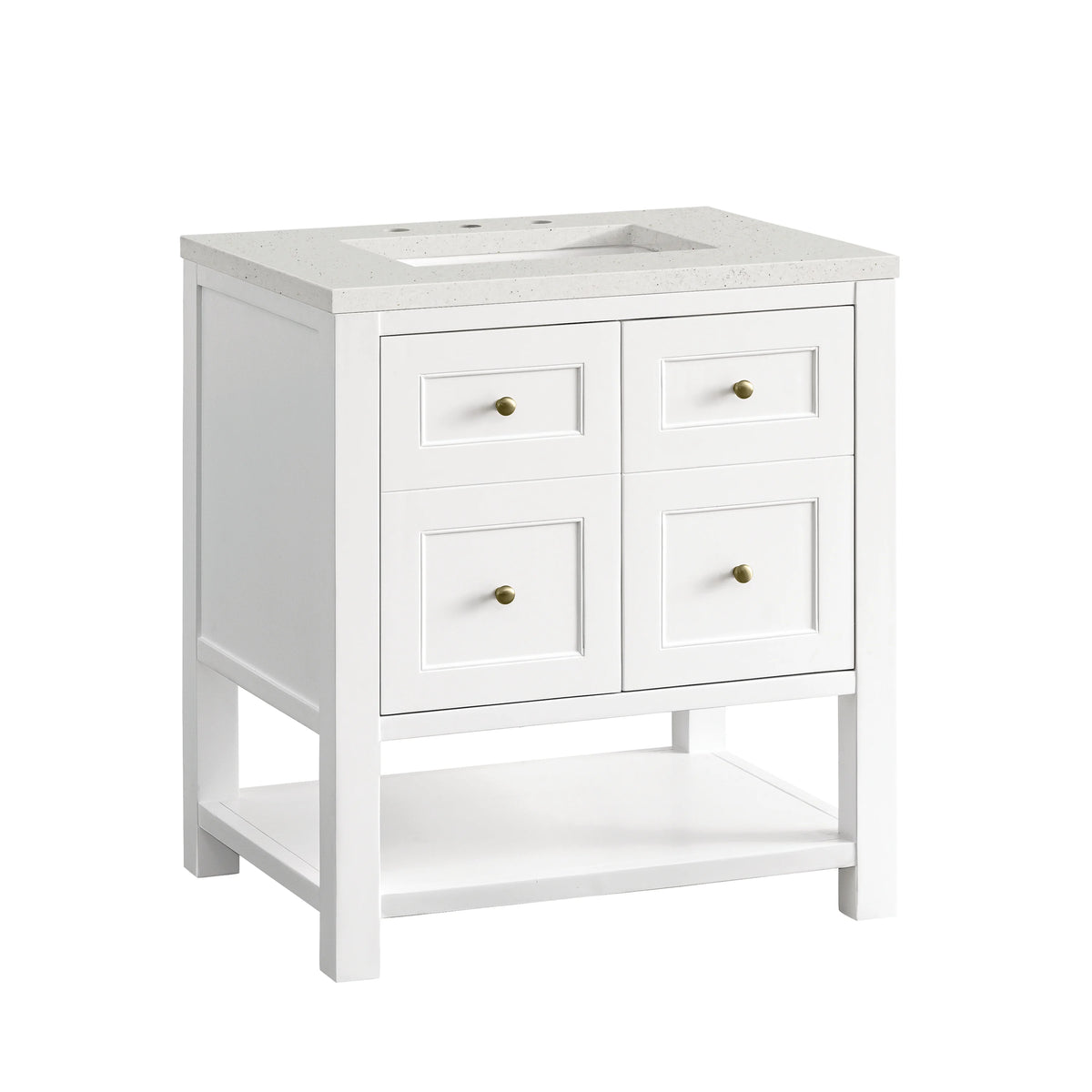 Breckenridge 30" Single Vanity, Bright White w/ 3 CM Lime Delight Top, view 10