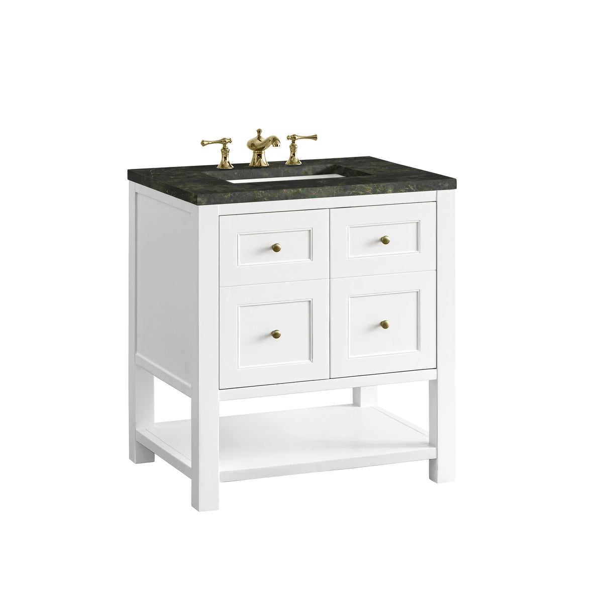 Breckenridge 30" Single Vanity, Bright White, w/ 3 CM Phantome Eclos Top, view 12